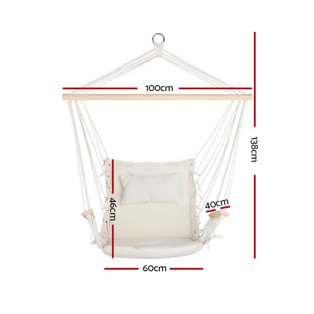 Armadale Hammock Hanging Swing Chair - Cream